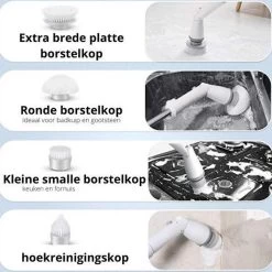 Elektrische Scrubber - Veelzijdige Schrobborstel - Elektrische Schoonmaakborstel - Binnen En Buiten Schoonmaken 12 Elektrische Scrubber - Veelzijdige Schrobborstel - Elektrische Schoonmaakborstel - Binnen En Buiten Schoonmaken -Kruideniers Winkel 1200x1200 1122