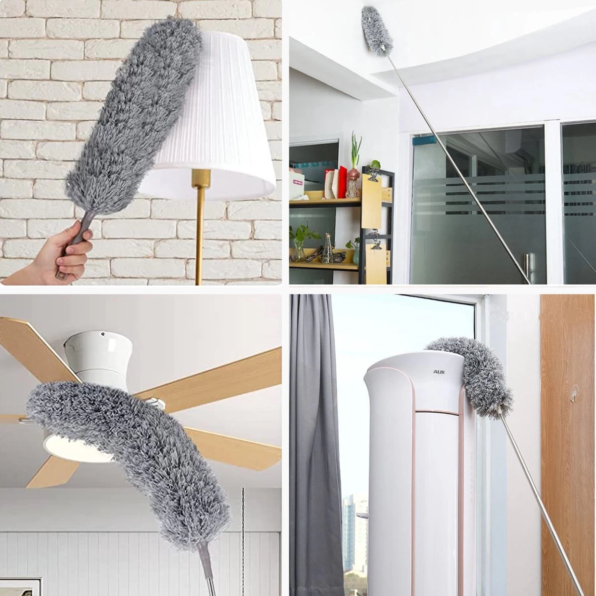 ForDig Telescopische Plumeau Microvezel - Duster Met Telescoopsteel Uitschuifbaar Tot 250 Cm - Wasbaar - 360 Graden Draaibaar 4 ForDig Telescopische Plumeau Microvezel - Duster Met Telescoopsteel Uitschuifbaar Tot 250 Cm - Wasbaar - 360 Graden Draaibaar - Afbeelding 2