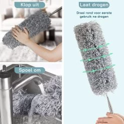 ForDig Telescopische Plumeau Microvezel - Duster Met Telescoopsteel Uitschuifbaar Tot 250 Cm - Wasbaar - 360 Graden Draaibaar 12 ForDig Telescopische Plumeau Microvezel - Duster Met Telescoopsteel Uitschuifbaar Tot 250 Cm - Wasbaar - 360 Graden Draaibaar -Kruideniers Winkel 1200x1200 1145