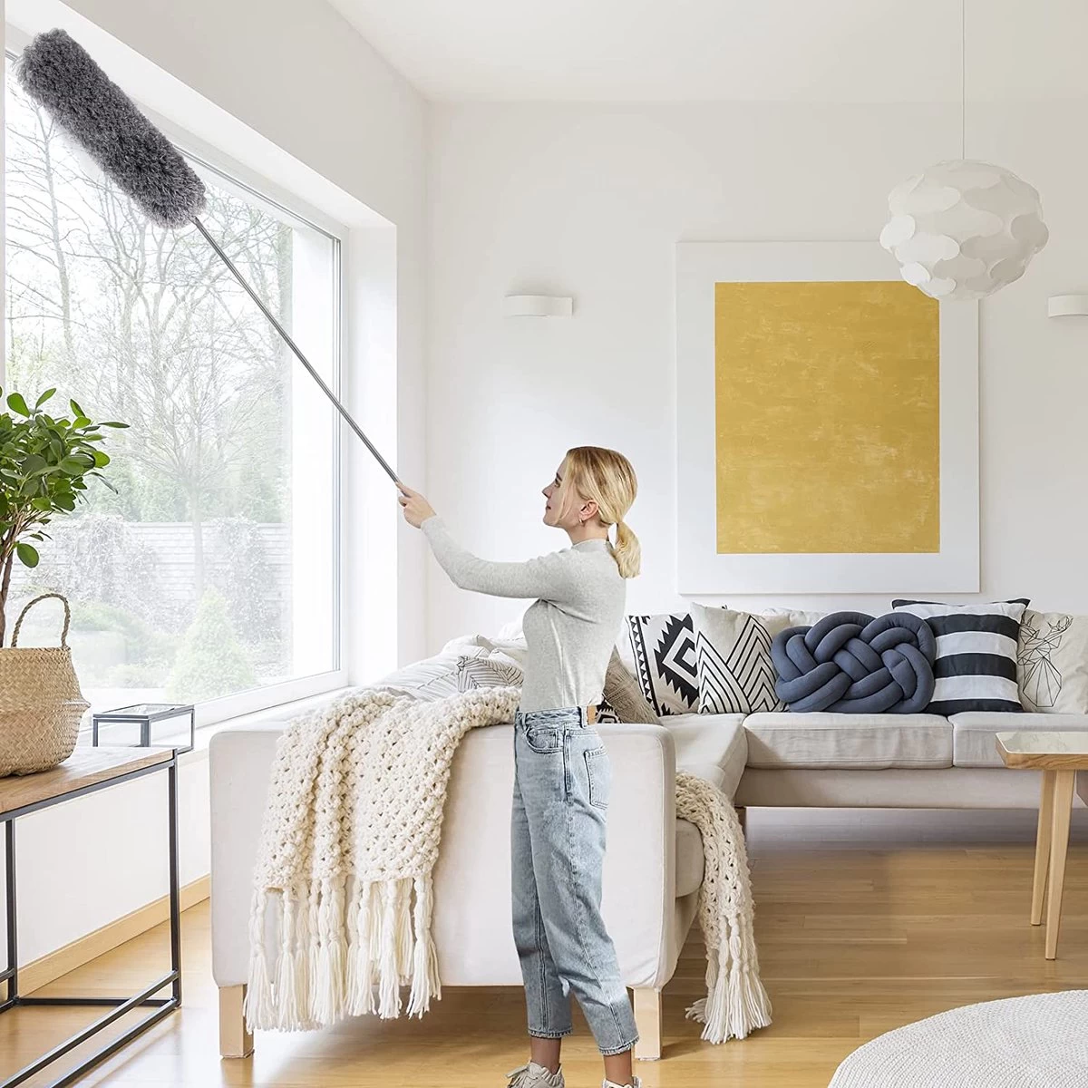 ForDig Telescopische Plumeau Microvezel - Duster Met Telescoopsteel Uitschuifbaar Tot 250 Cm - Wasbaar - 360 Graden Draaibaar 9 ForDig Telescopische Plumeau Microvezel - Duster Met Telescoopsteel Uitschuifbaar Tot 250 Cm - Wasbaar - 360 Graden Draaibaar - Afbeelding 7