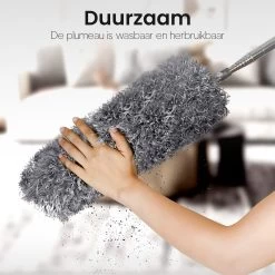 Plumeau Uitschuifbaar Tot 280cm - RVS - Telescopisch - Plumeau Met Telescoopsteel - 360° Flexibel -Kruideniers Winkel 1200x1200 1171