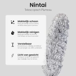 Plumeau Uitschuifbaar Tot 280cm - RVS - Telescopisch - Plumeau Met Telescoopsteel - 360° Flexibel -Kruideniers Winkel 1200x1200 1173