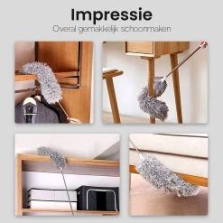 Plumeau Uitschuifbaar Tot 280cm - RVS - Telescopisch - Plumeau Met Telescoopsteel - 360° Flexibel -Kruideniers Winkel 1200x1200 1176