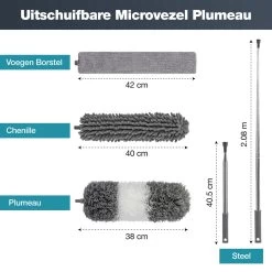 Novabeau® - Telescopische Plumeau – Plumeau Met Telescoopsteel – Ragebol – Uitschuifbaar – Grijs – 3-delige Set 12 Novabeau® - Telescopische Plumeau – Plumeau Met Telescoopsteel – Ragebol – Uitschuifbaar – Grijs – 3-delige Set -Kruideniers Winkel 1200x1200 1178