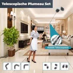 Novabeau® - Telescopische Plumeau – Plumeau Met Telescoopsteel – Ragebol – Uitschuifbaar – Grijs – 3-delige Set 13 Novabeau® - Telescopische Plumeau – Plumeau Met Telescoopsteel – Ragebol – Uitschuifbaar – Grijs – 3-delige Set -Kruideniers Winkel 1200x1200 1179