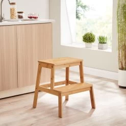 ACAZA Krukje In 2 Niveaus - Houten Opstapje - Bruin -Kruideniers Winkel 1200x1200 1188