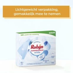 Robijn Classics Stralend Wit Wasmiddeldoekjes - 4 X 16 Wasstrips - Voordeelverpakking -Kruideniers Winkel 1200x1200 135