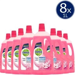 Dettol - Power & Fresh - Allesreiniger - Kersenbloesem - 8 X 1 Liter