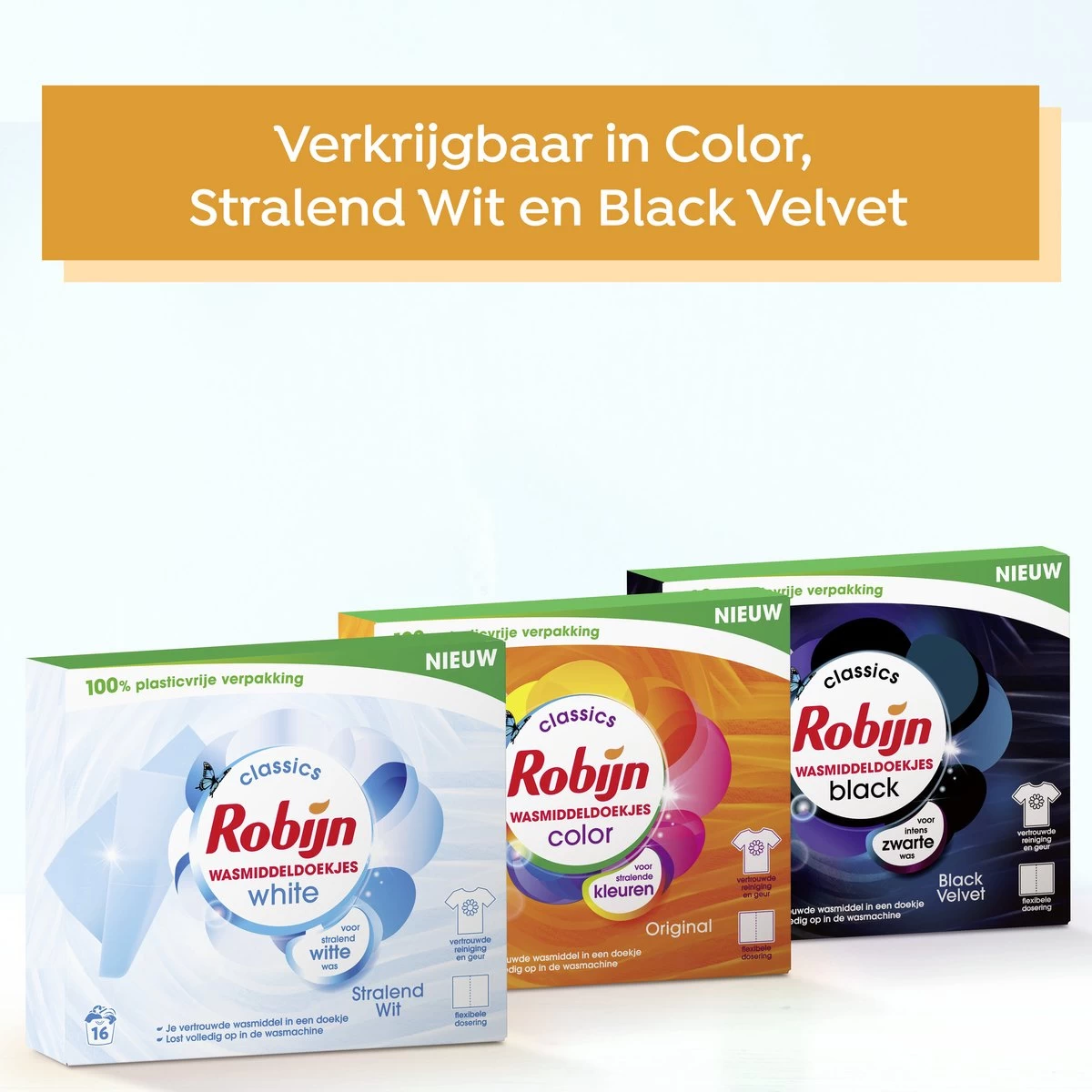 Robijn Classics Stralend Wit Wasmiddeldoekjes 16 Wasstrips 9 Robijn Classics Stralend Wit Wasmiddeldoekjes 16 Wasstrips - Afbeelding 7