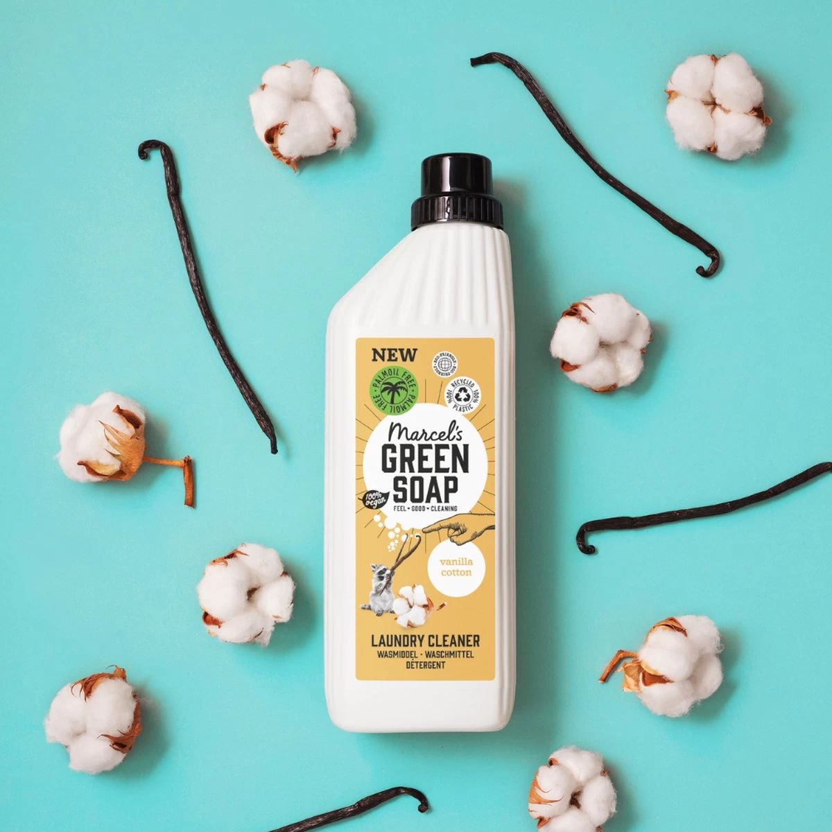 Marcel's Green Soap Wasmiddel Vanille & Katoen - 19 Wasbeurten - 1 Liter - Palmolievrij 5 Marcel's Green Soap Wasmiddel Vanille & Katoen - 19 Wasbeurten - 1 Liter - Palmolievrij - Afbeelding 3