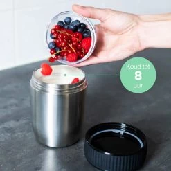 Coninx Thermos Lunchbox - Muesli Beker To Go - Isoleer Lunchpot - Yoghurtbeker To Go - Mueslibeker 840ml (600ml+240ml) - RVS / Zwart 16 Coninx Thermos Lunchbox - Muesli Beker To Go - Isoleer Lunchpot - Yoghurtbeker To Go - Mueslibeker 840ml (600ml+240ml) - RVS / Zwart -Kruideniers Winkel 1200x1200 1726