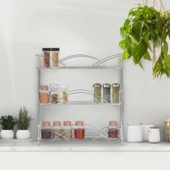 KitchenBrothers Kruidenrek - Staand - Voor 21 Potjes - 3 Laags - Chroom -Kruideniers Winkel 1200x1200 1730