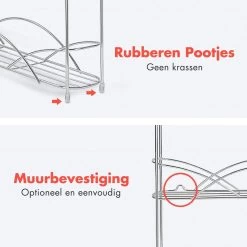 KitchenBrothers Kruidenrek - Staand - Voor 21 Potjes - 3 Laags - Chroom -Kruideniers Winkel 1200x1200 1731