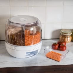 Roterende Voedsel Dispenser - 6 Vakken - Met Doseerschep - BPA Vrij - Handig -Kruideniers Winkel 1200x1200 1810