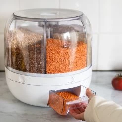 Roterende Voedsel Dispenser - 6 Vakken - Met Doseerschep - BPA Vrij - Handig -Kruideniers Winkel 1200x1200 1811