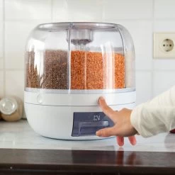 Roterende Voedsel Dispenser - 6 Vakken - Met Doseerschep - BPA Vrij - Handig -Kruideniers Winkel 1200x1200 1812