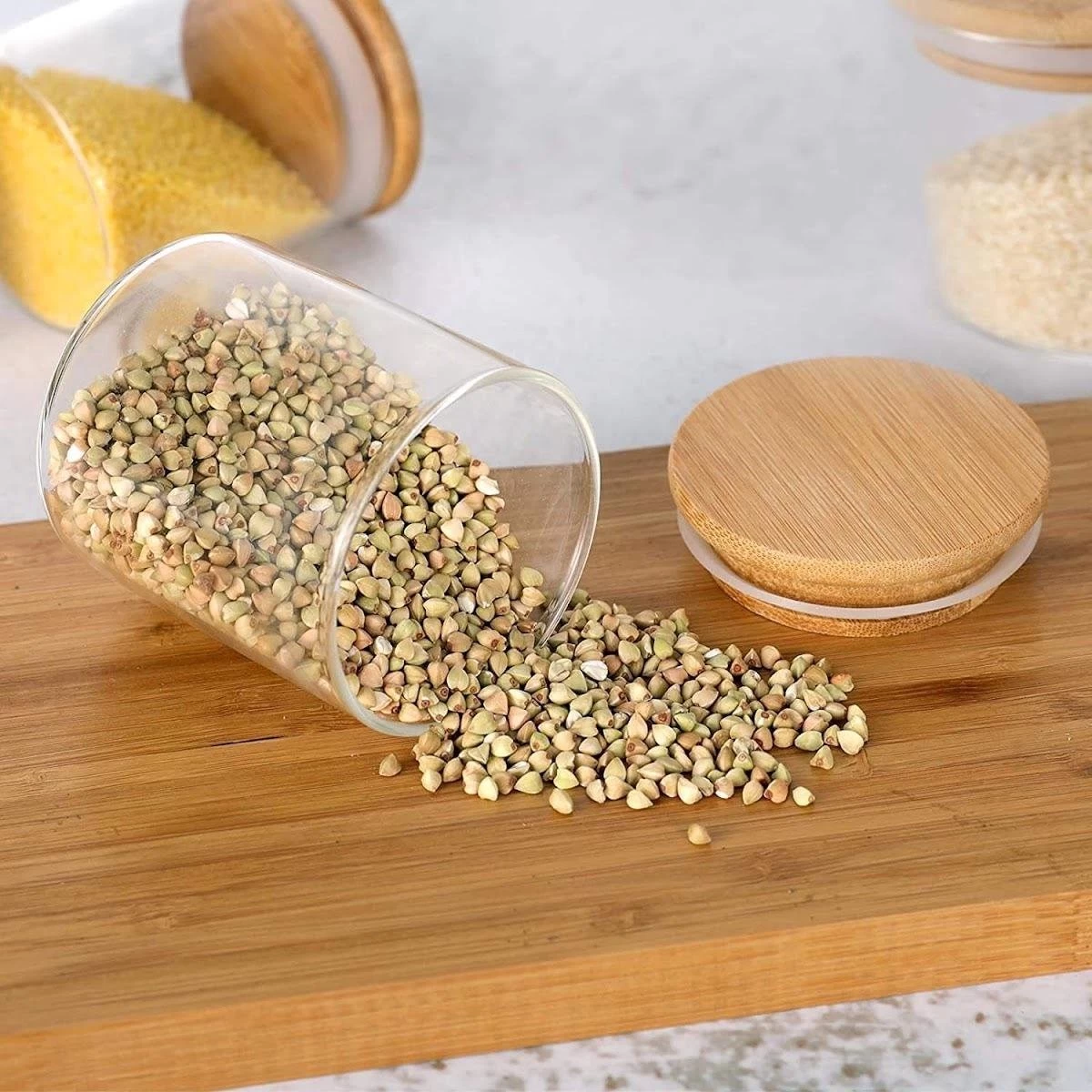 Quality Needz - Voorraadbussen - 250 ML - Glazen Potjes Met Deksel - Kruidenpotjes - 10 Delige Set - BPA-vrij - Gratis Pen & Herschrijfbare Stickers 5 Quality Needz - Voorraadbussen - 250 ML - Glazen Potjes Met Deksel - Kruidenpotjes - 10 Delige Set - BPA-vrij - Gratis Pen & Herschrijfbare Stickers - Afbeelding 3