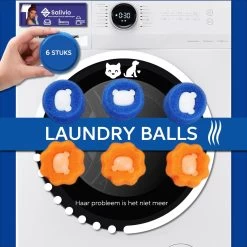 Salivio Laundryballs - 8x Wasbol Set - Huisdieren Haar Verwijderen - Wasbollen - Drogerballen - Energiebesparend - Wasverzachter - Milieuvriendelijk Wassen -Kruideniers Winkel 1200x1200 433