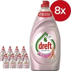 Dreft Clean & Care Rose & Satin Afwasmiddel - 8x780ml - Voordeelverpakking -Kruideniers Winkel 1200x1200 540