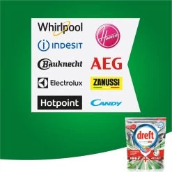 Dreft Platinum Plus All In One Vaatwastabletten - Deep Clean - Voordeelverpakking 4 X 38 Stuks -Kruideniers Winkel 1200x1200 543