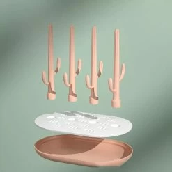 Merkloos Flessen Droogrek - Baby Flessenrek - Afdruiprek - Rose - Drying Rack - Bidon - Babyfles -Kruideniers Winkel 1200x1200 568