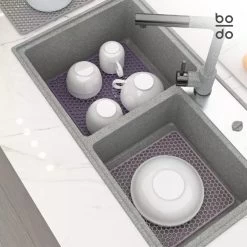 BODO Gootsteenmat Siliconen Donker Grijs - 30.5 X 30.5 Cm - Keuken Accessoires - Gootsteen Beschermer - Onderzetters Siliconen - Anti Kras - Gootsteen Accessoires 13 BODO Gootsteenmat Siliconen Donker Grijs - 30.5 X 30.5 Cm - Keuken Accessoires - Gootsteen Beschermer - Onderzetters Siliconen - Anti Kras - Gootsteen Accessoires -Kruideniers Winkel 1200x1200 771