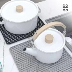 BODO Gootsteenmat Siliconen Donker Grijs - 30.5 X 30.5 Cm - Keuken Accessoires - Gootsteen Beschermer - Onderzetters Siliconen - Anti Kras - Gootsteen Accessoires 17 BODO Gootsteenmat Siliconen Donker Grijs - 30.5 X 30.5 Cm - Keuken Accessoires - Gootsteen Beschermer - Onderzetters Siliconen - Anti Kras - Gootsteen Accessoires -Kruideniers Winkel 1200x1200 775