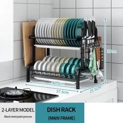 Merkloos Afdruiprek - Afdruiprek Met Lekbak - Afwas - Metaal - Zwart - RVS Afwasrek 11 Merkloos Afdruiprek - Afdruiprek Met Lekbak - Afwas - Metaal - Zwart - RVS Afwasrek -Kruideniers Winkel 1200x1200 780