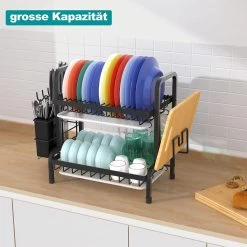 Dish Drying Rack Drainer Afdruiprek Metaal Afvoerafdruiprek Met Druppelbak Black Decker Droogrek Zwart Afdruiprek Brabantiaafdruiprek Metaal Muur -Kruideniers Winkel 1200x1200 816