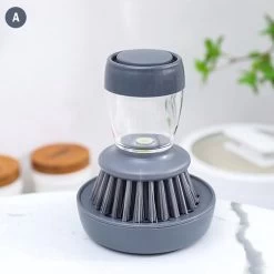 Afwasborstel Met Zeepdispenser – Met 3 Verschillende Opzet Stukken – Inclusief Houder – Grijs – Afwas Borstel Zeepreservoir – Zeep Handborstel – Doseerpomp – Afwasmiddel Dispenser – Navulbaar -Kruideniers Winkel 1200x1200 891