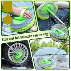 Merkloos Professionele Telescopische Wasborstel + Tonova Pen - Auto Schoonmaakborstel - Anti Slip - Auto, Caravan & Camper - Uitschuifbaar - Groen -Kruideniers Winkel 1200x1200 902