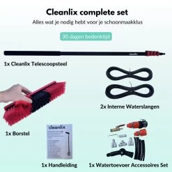 Cleanlix Telescoopsteel Met Borstel - Met Waterdoorvoer - Telescopische Wasborstel - Ramenwassen - Uitschuifbaar Tot 7,2 Meter -Kruideniers Winkel 1200x1200 927