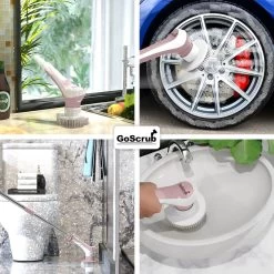 GoScrub® Elektrische Schoonmaakborstel – Elektrische Schrobber - Schrobborstel – Voor Badkamer Of Keuken – Schrobber Met Steel – Luiwagen – Polijstmachine - Roze -Kruideniers Winkel 1200x1200 939