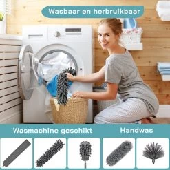 ForDig 7-Delige Plumeau Set - Duster Met Telescoopsteel Uitschuifbaar Tot 250 Cm - Inclusief Ragebol / Voegenborstel / Microvezel Doek / Chenille Borstel - Wasbaar - 360 Graden Draaibaar -Kruideniers Winkel 1200x1200 974