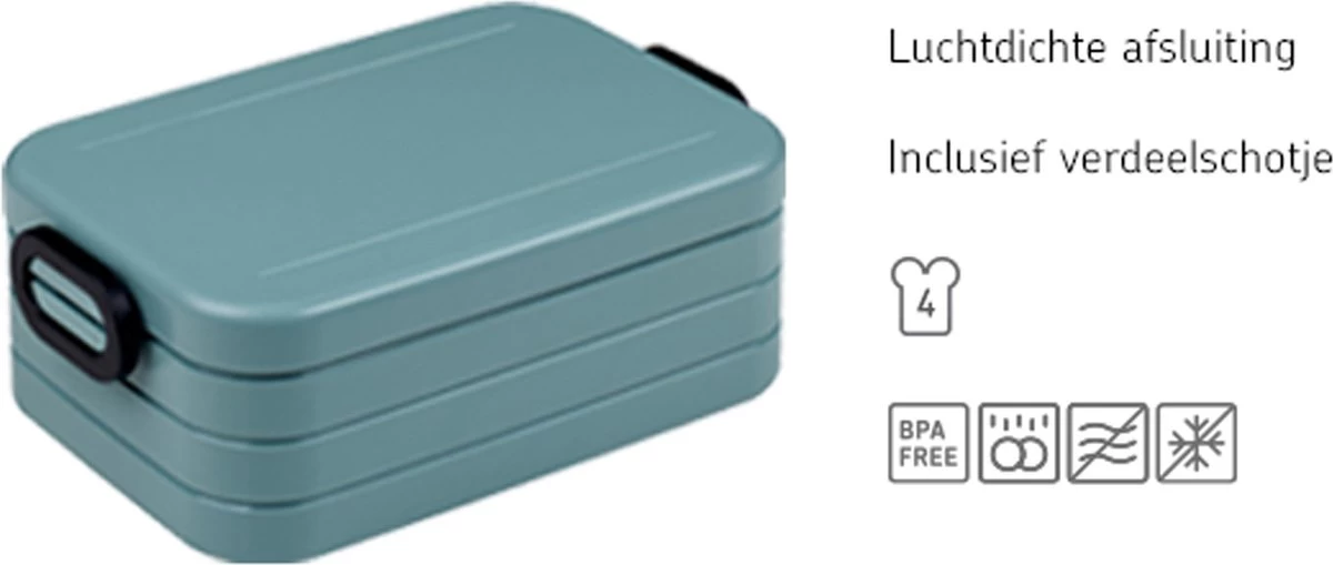 Mepal - Lunchbox Take A Break Midi – Geschikt Voor 4 Boterhammen – Wit – Lunchbox Voor Volwassenen 5 Mepal - Lunchbox Take A Break Midi – Geschikt Voor 4 Boterhammen – Wit – Lunchbox Voor Volwassenen - Afbeelding 3