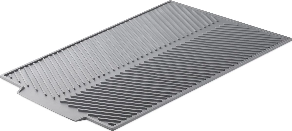 Navaris Siliconen Droogmat Met Afvoer - Aanrecht Droogmat Voor Afwas, Borden, Bestek, Glazen - Grijs 3 Navaris Siliconen Droogmat Met Afvoer - Aanrecht Droogmat Voor Afwas, Borden, Bestek, Glazen - Grijs