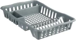 Merkloos Decopatent® Afdruiprek Voor Afwas - Afdruiprekje Met Lekbak - Kunststof Afdruipmat - Afwassen Borden & Bestek - 32.5x49x9 - Grijs -Kruideniers Winkel 1200x637 1