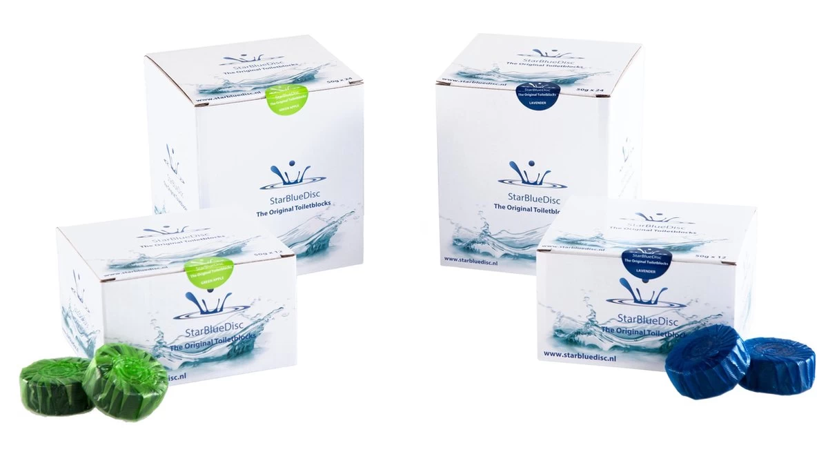 StarBlueDisc 12 Stuks Toiletblokjes Halfjaar Verpakking Blauw 6 StarBlueDisc 12 Stuks Toiletblokjes Halfjaar Verpakking Blauw - Afbeelding 4
