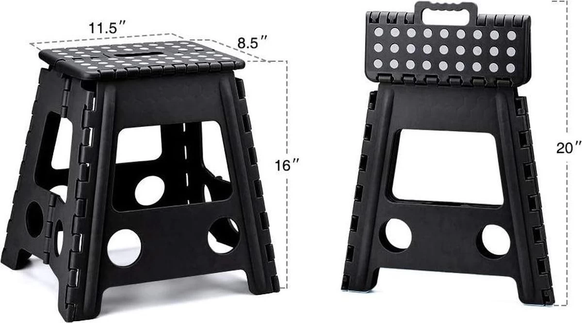 Buxibo - Kruk - Krukje - Keukentrap - Keukentrapje - Opvouwbaar Trapje - Keuken/Badkamer/Schuur Trapje - 29 X 24 X 40cm 9 Buxibo - Kruk - Krukje - Keukentrap - Keukentrapje - Opvouwbaar Trapje - Keuken/Badkamer/Schuur Trapje - 29 X 24 X 40cm - Afbeelding 7