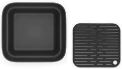 Brabantia SinkSide Afwasbak Vierkant - Met Afdruipschaal - Dark Grey -Kruideniers Winkel 1200x675 1