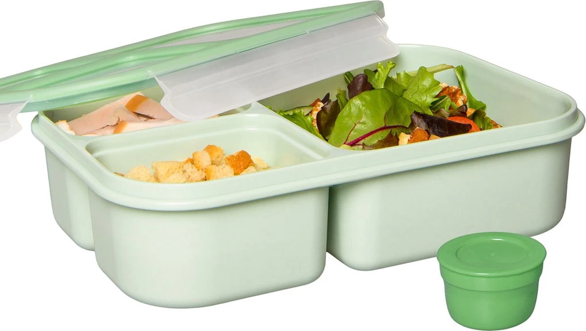 Lock&Lock Lunchset - Yoghurtbeker En Lunchboxen - Bento Box - Muesli Beker - Snackdoosjes - Lunchpot - Met Compartimenten - Volwassenen En Kinderen - To Go - Lekvrij - BPA Vrij - Groen 5 Lock&Lock Lunchset - Yoghurtbeker En Lunchboxen - Bento Box - Muesli Beker - Snackdoosjes - Lunchpot - Met Compartimenten - Volwassenen En Kinderen - To Go - Lekvrij - BPA Vrij - Groen - Afbeelding 3
