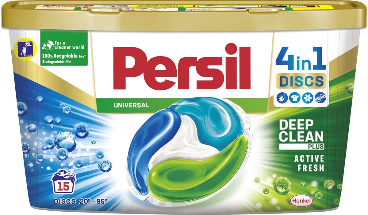 Persil® Persil 4in1 Discs Universal Wascapsules - Wasmiddel Capsules - Voordeelverpakking - 8 X 15 Wasbeurten 4 Persil® Persil 4in1 Discs Universal Wascapsules - Wasmiddel Capsules - Voordeelverpakking - 8 X 15 Wasbeurten - Afbeelding 2
