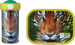 Mepal – Lunchset Campus (sb + Lb) – Schoolbeker En Broodtrommel Voor Kinderen – Animal Planet Tiger – Bento Box - Lekvrij