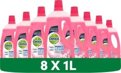 Dettol - Power & Fresh - Allesreiniger - Kersenbloesem - 8 X 1 Liter -Kruideniers Winkel 1200x726 3