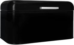 QUVIO Broodtrommel - Brooddoos - Brood Bewaren - Vershouddoos Voor Brood - Brooddoos - Klepdeksel - Scharnierdeksel - Zwart - Ijzer - 9,5 Liter Inhoud - 20 X 30 X 16 Cm -Kruideniers Winkel 1200x726 4