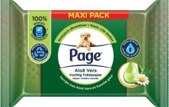 Page Vochtig Toiletpapier - 6 X 74 Stuks - Aloë Vera Maxi Vochtig Wc Papier - Voordeelverpakking -Kruideniers Winkel 1200x763 3