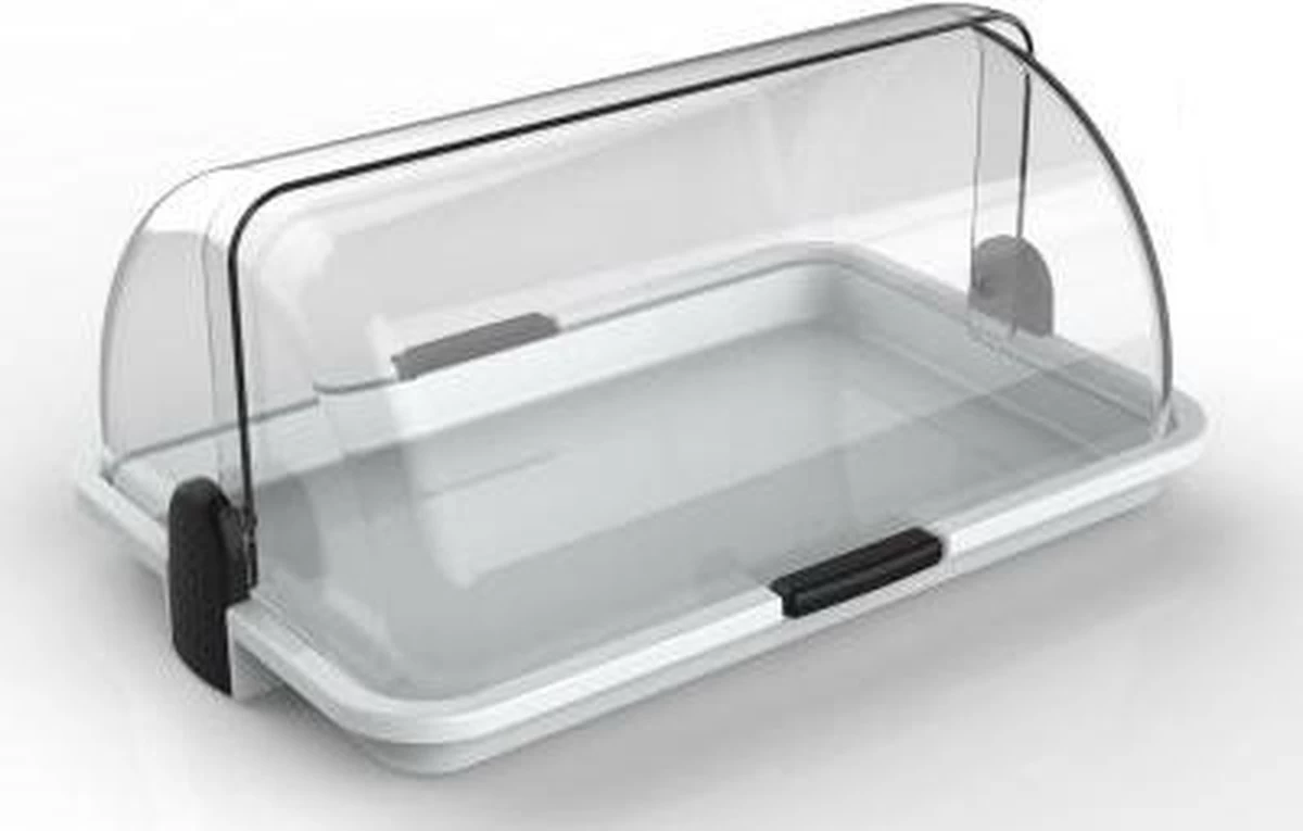Biesse Broodtrommel - Met Schuifdeksel - Transparant -brooddoos 3 Biesse Broodtrommel - Met Schuifdeksel - Transparant -brooddoos