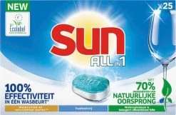 SUN® Sun All-in-1 Normaal Vaatwastabletten - 7 X 25 Tabletten - Voordeelverpakking -Kruideniers Winkel 1200x784