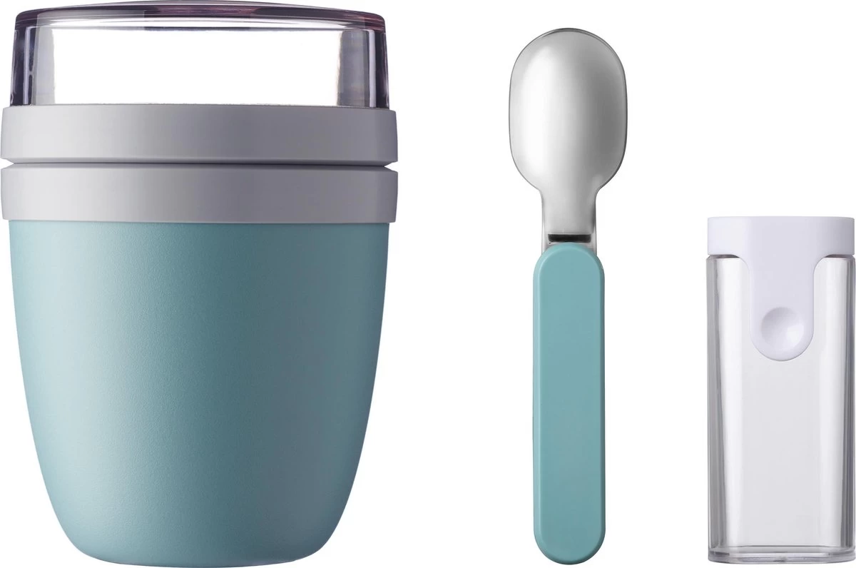 Mepal - Lunchpot + Vouwlepel Ellipse - Nordic Green - Yoghurtbeker Met Lepel - Muesli Beker To Go - Geschikt Voor Vriezer, Magnetron En Vaatwasser. 3 Mepal - Lunchpot + Vouwlepel Ellipse - Nordic Green - Yoghurtbeker Met Lepel - Muesli Beker To Go - Geschikt Voor Vriezer, Magnetron En Vaatwasser.
