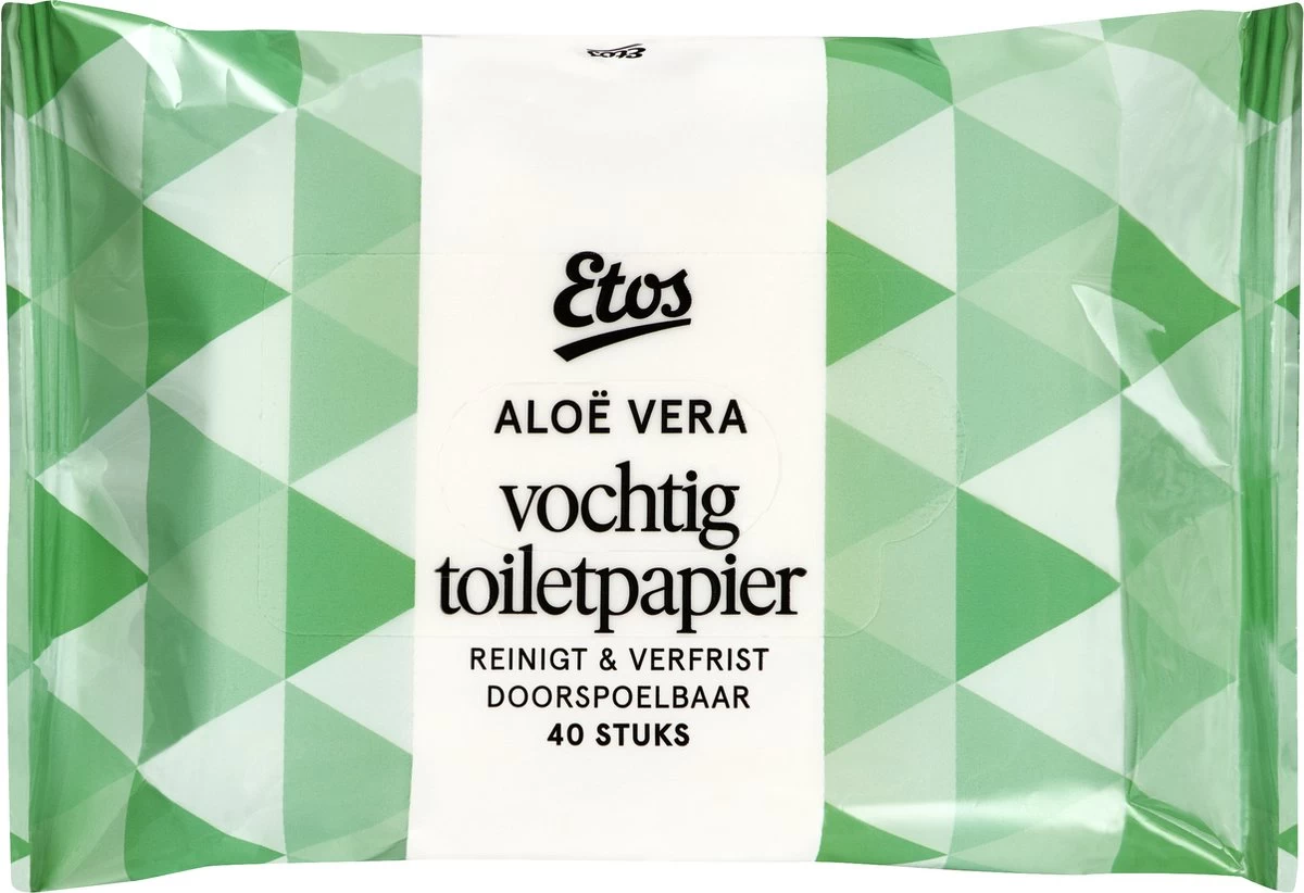 Etos Vochtig Toiletpapier – Aloë Vera – 480 Stuks (12 X 40) - Megabox 4 Etos Vochtig Toiletpapier – Aloë Vera – 480 Stuks (12 X 40) - Megabox - Afbeelding 2